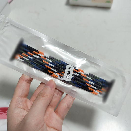 Suitable for woven rainbow watch strap Apple Apple Watch watch strap 6th generation iwatch sports S7 generation soft S6