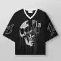 YOUNGLA Yu-Gi-Oh anime style mesh short-sleeved men's and women's hip-hop street outdoor fitness